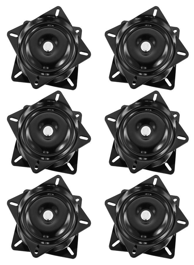 MANCHAP 6 Pack 6 Inch Swivel Plate, Black Bar Stool Seat Replacement, Smooth Swivel Chair Base, Rotating Swivel Plate for Recliner Chair Stool - Image 1
