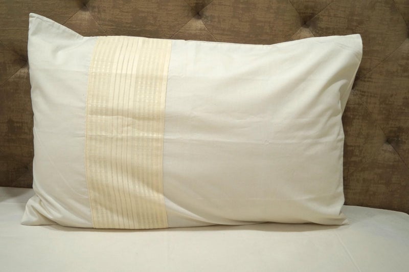 Vissage Natural Greige Color King Bedsheet with 2 Pillow Covers - Artistic, 100% Cotton, Ecofriendly - Image 2