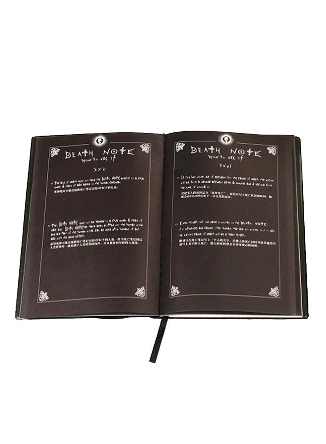 2-Piece Printed Notebook With Pen Black/White - Image 2