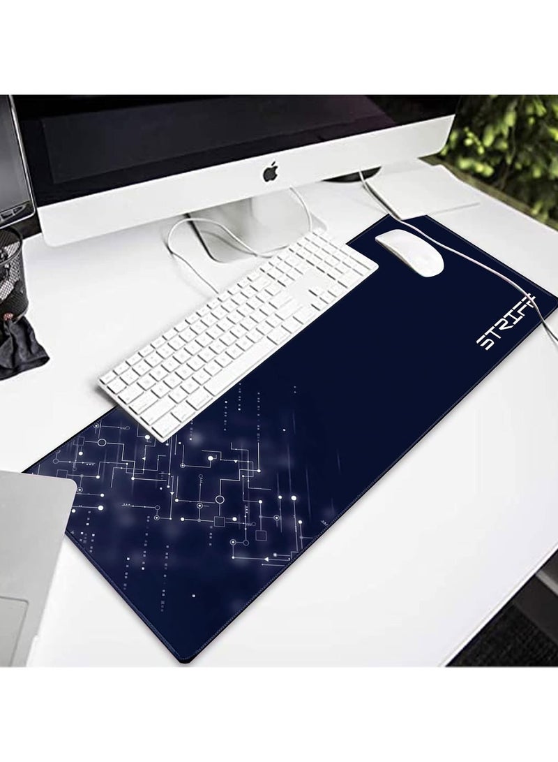 Striff Gaming Mouse Pad| Stitched Edges| Non-Slip Rubber Base| Keyboard Mouse Pad for Office & Home (Divine Blue) - Image 5