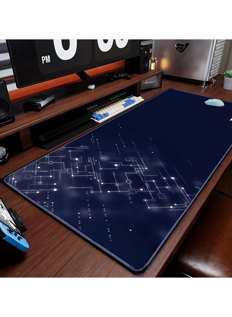 Striff Gaming Mouse Pad| Stitched Edges| Non-Slip Rubber Base| Keyboard Mouse Pad for Office & Home (Divine Blue) - Image 3