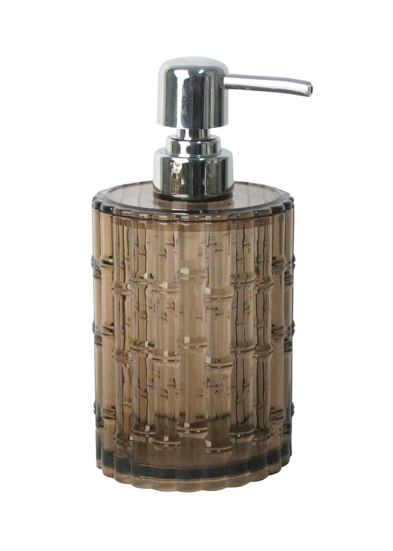 Obsessions Obsessions Large Size Soap & Lotion Dispenser, Chrome Finish Pump, Polyresin, Ideal for Bathroom, Kitchen Vanity 510ml (L) 8.4 x (W) 8.4 x (H) 16.9cm_Brown - Image 2