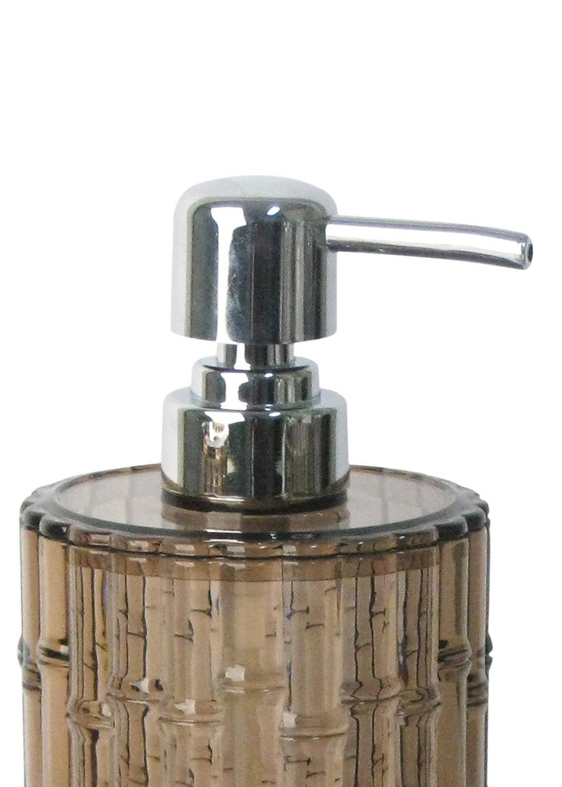 Obsessions Obsessions Large Size Soap & Lotion Dispenser, Chrome Finish Pump, Polyresin, Ideal for Bathroom, Kitchen Vanity 510ml (L) 8.4 x (W) 8.4 x (H) 16.9cm_Brown - Image 3