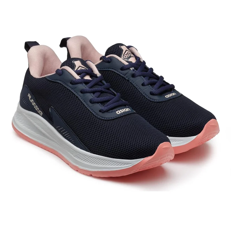 أسيان Navy Pink Sneakers for Women and Girls