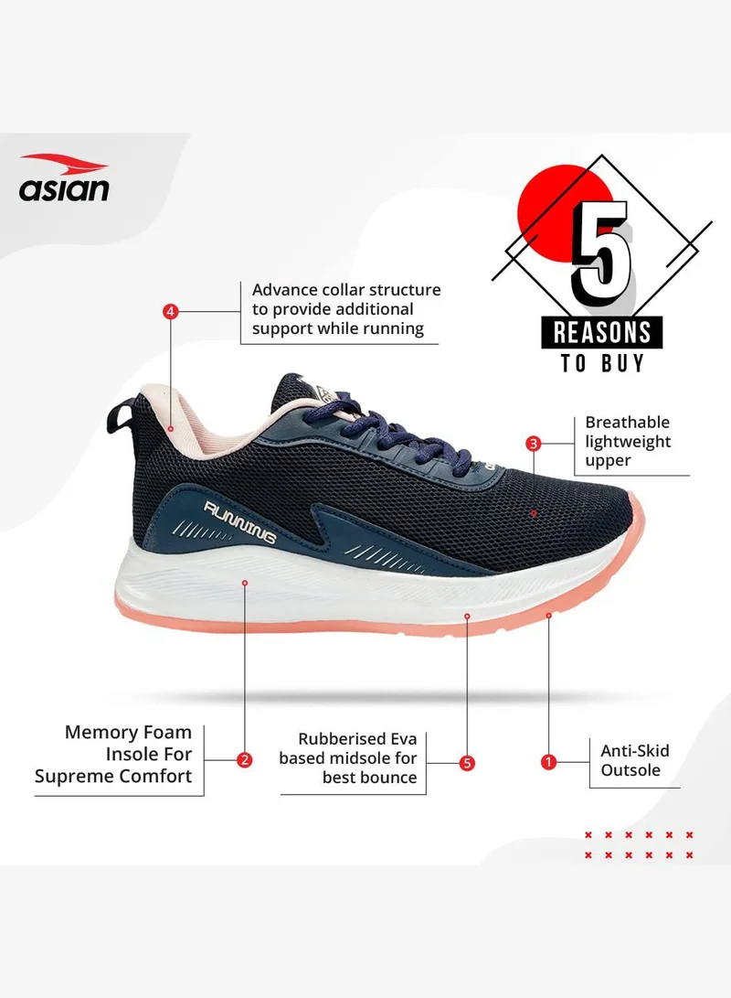 Asian Navy Pink Sneakers for Women and Girls