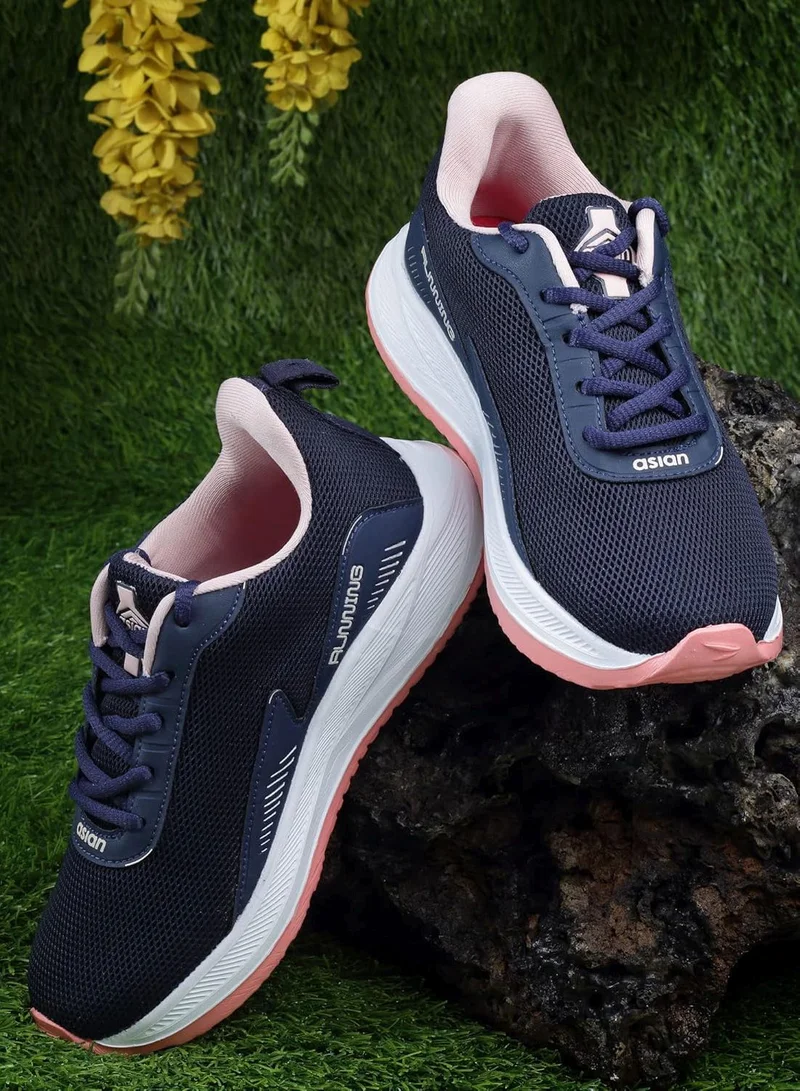 Asian Navy Pink Sneakers for Women and Girls