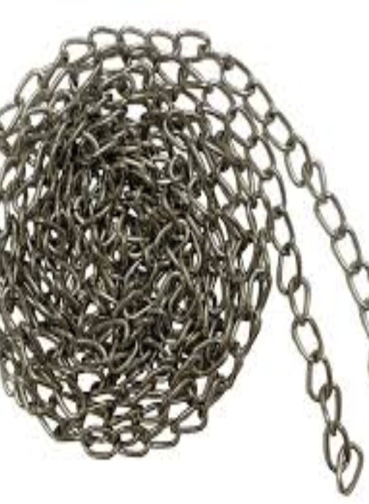 KNP KNP Chrome Plated Twisted Chain (2.5 MM) is a versatile and durable chain designed for various applications, from securing items to decorative uses. - Image 2