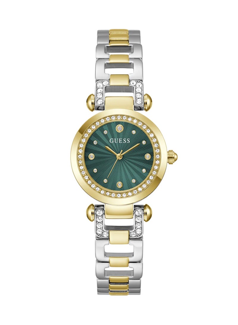 GUESS Ginger Women's Analog Quartz Green Dial Stainless Steel Watch GW0869L1 - Image 1