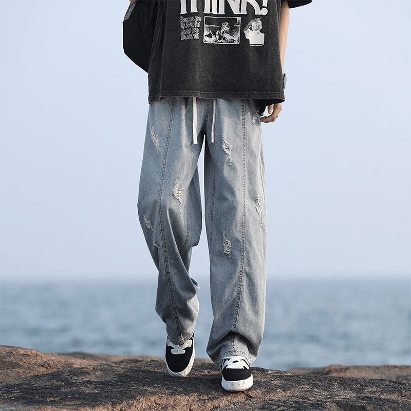 Unisex Casual Daily Denim Jeans - Image 2