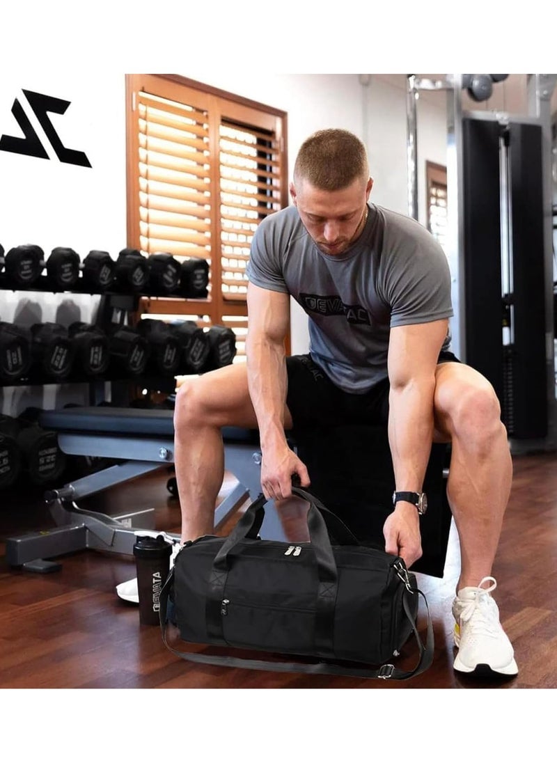 Generic Women's Men's Gym Bag Waterproof Sports Duffel Bag with Wet Bag and Shoe Compartment Travel Duffel Bag Weekend Overnight Bag Hospital Bag Travel Bag Carry-On Bag Swim Bag Beach Bag  (Black)  - Image 4