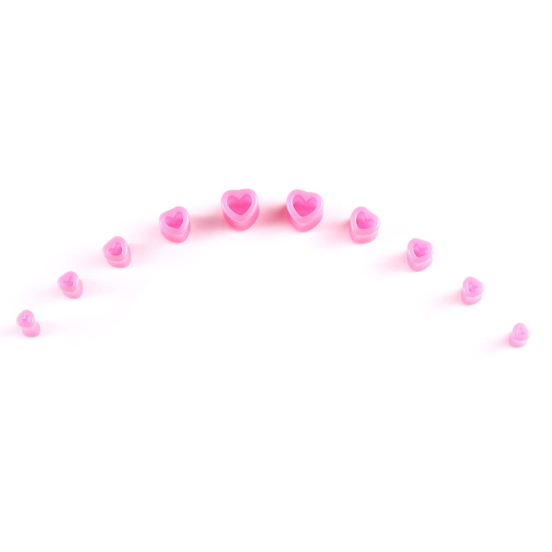 Memsion Ear Stretching Kit Gauges for Ears 46 Pieces 14G-00G Ear Gauges Expander Set Acrylic Ear Tapers and Plugs Body Earring Piercing Kits Pink color - Image 4