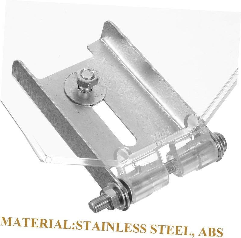 IMIKEYA 2pcs Bench Stainless Steel Attachment Tool Impact Resistance Easy to Install Protective Guard for Bench Grinders and Machine Safety - Image 3