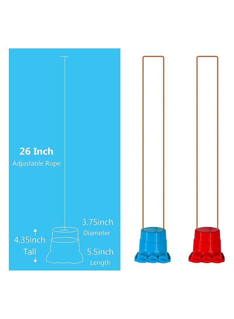 KASTWAVE Balancing Stilts for Kids, 4 Pairs Plastic Walking Stilts Children Monster Feet Toys with Adjustable Rope Gifts for Balance and Coordination, Strength, Active Play (8 Stilts Total) - Image 4