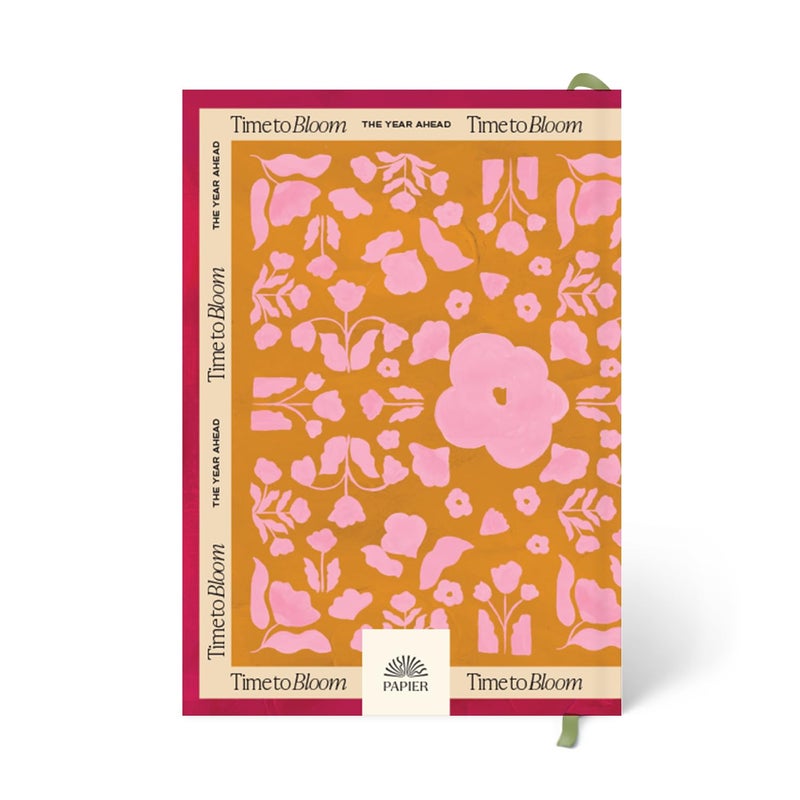 Papier Time to Bloom Daily Planner - Hardcover Vintage Design | Undated | Track Habits, Thoughts, To-Dos & Priorities | Priorities & Lists | Beautiful Motivational Gift - Image 2