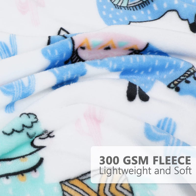 TILLYOU Toddler Flannel Blanket - Warm Cozy Baby Blanket for Boys and Girls, Smooth Cute Lightweight Blanket for Bedding Crib Stroller, 40Ã—50 inches, Pink Alpaca - Image 4