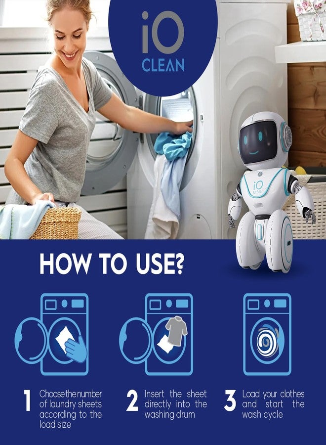 iO CLEAN شرائح منظف الغسيل الصديقة للبيئة iO Clean - 30 عبوة | مركزة للغاية ومضادة للحساسية | قابلة للتحلل وصديقة للسفر | شرائط غسيل بدون نفايات لتنظيف قوي ومنعش - Image 2