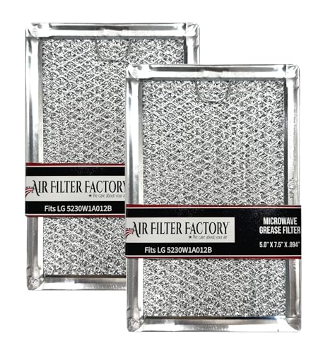 Air Filter Factory Microwave Oven Replacement For LG 5230W1A012B 12-Layer Aluminum Mesh Grease Filters 2-Pack - Image 1