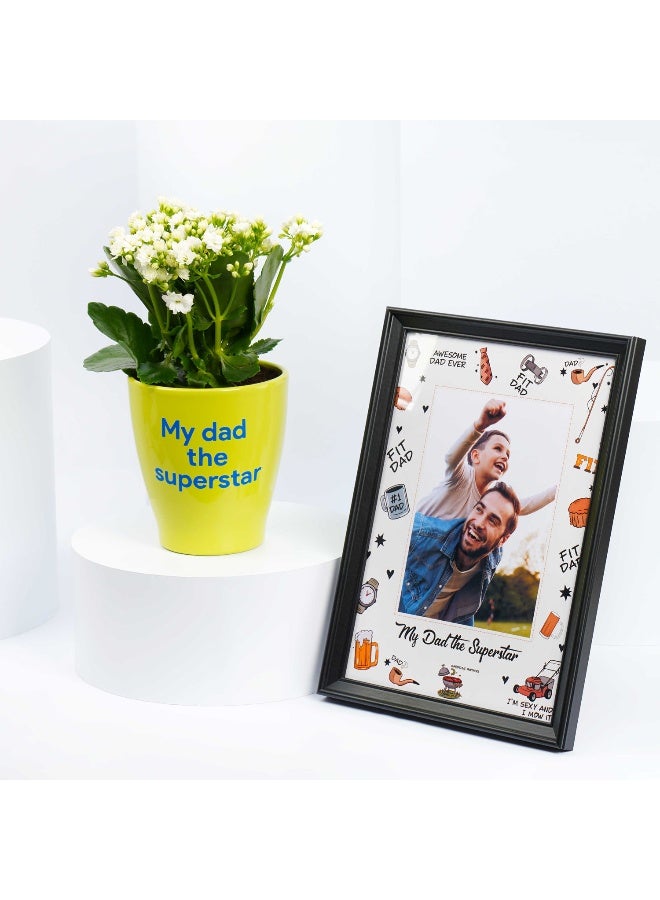 Ferns N Petals Love You Dad Kalanchoe Plant And Frame