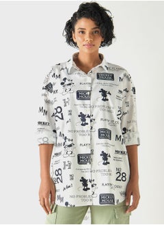 Mickey Mouse Print Shirt