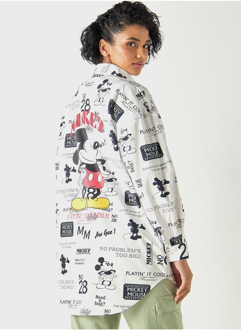 SP Characters - Mickey Mouse Print Shirt - Image 1