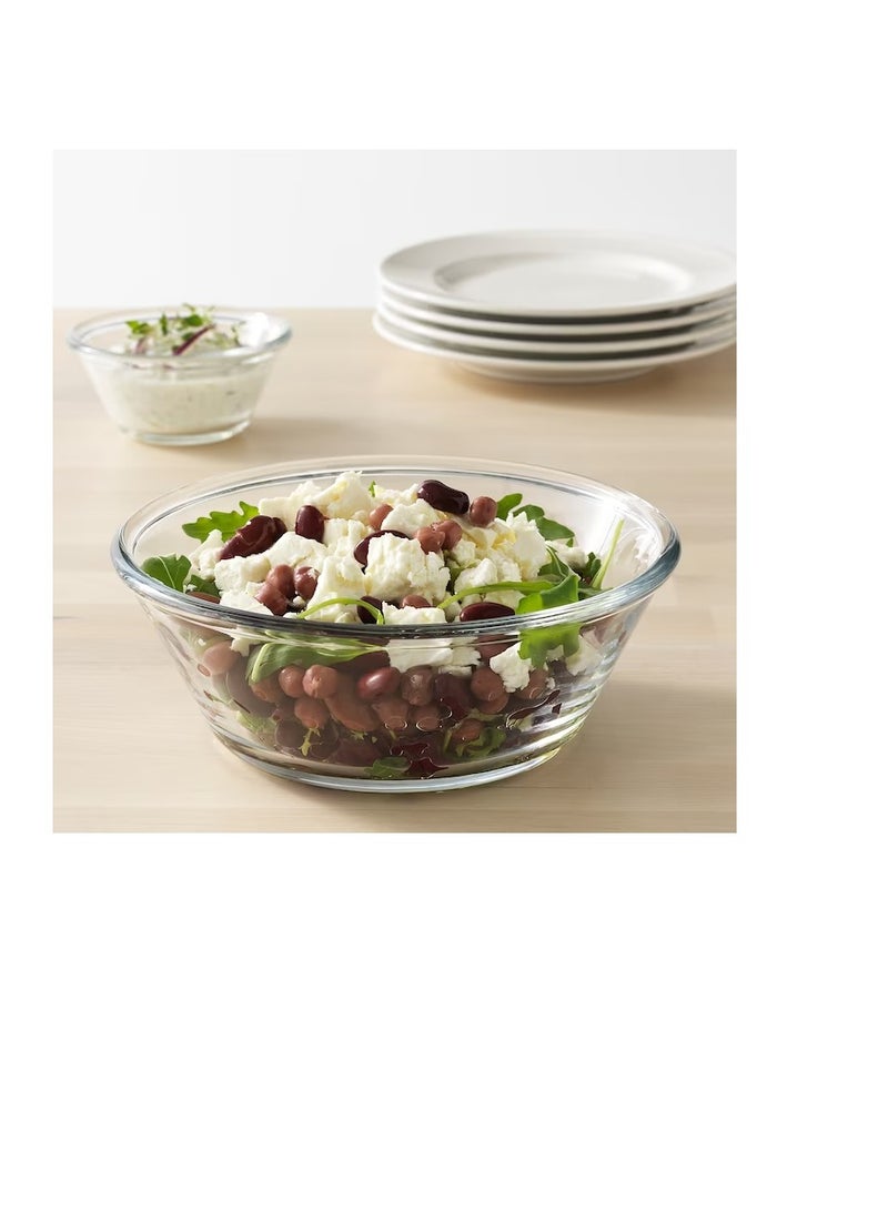 وعاء التقديم زجاج شفاف 20 سم - Image 1