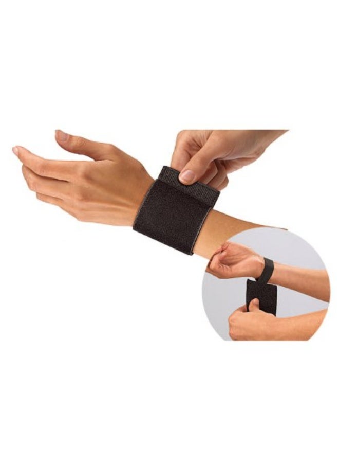 Mueller Elastic Wrist Support with Loop Black | Adjustable Compression Wrist Brace for Carpal Tunnel, Wrist Pain Relief & Injury Support | One Size Fits Most (15–30 cm) - Image 2