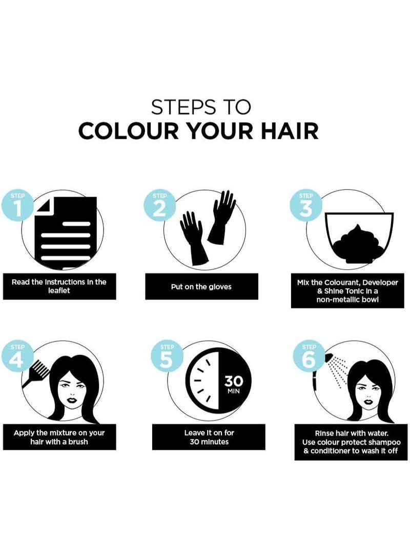 BBLUNT Salon Secret High Shine Crème Hair Colour, Chocolate Dark Brown 3 | With Shine Tonic | No Ammonia | 100% Grey Coverage | Lasts Up to 8 Weeks | Enriched with Silk Proteins & Pro-Vitamin B5 - Image 5