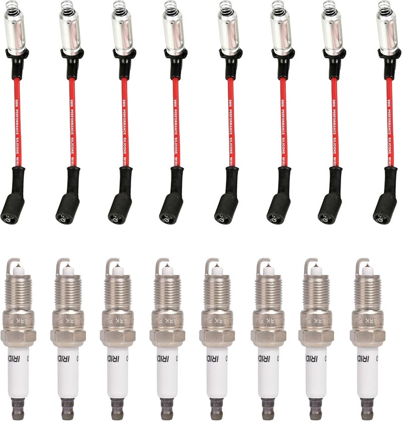 RLP أسلاك شمعات الإشعال RLP 48322 وشمعات الإشعال إيريديوم 41-110 لسيارات شيفروليه وجي إم سي V8 6.0L - Image 1