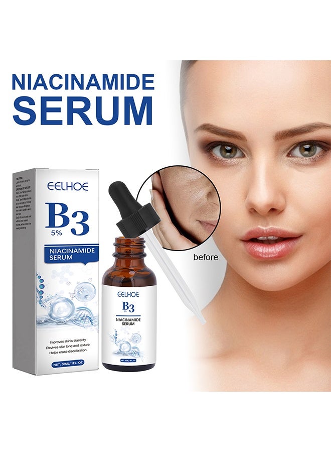 EELHOE B3 Niacinamide Serum, hydrates and rejuvenates skin to reduce dark spots and fine lines, anti-wrinkle and whitening to brighten skin tone 30ml - Image 1