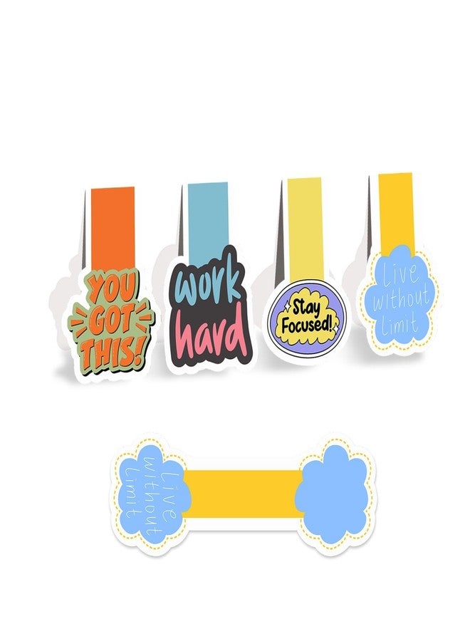 Rays Of Ink Magnetic Bookmarks | Set of 4 Magnetic Page Markers | Page Markers for Stationery Lovers | Gift for Students, Adults and Book Readers (Quote_Shape) - Image 1