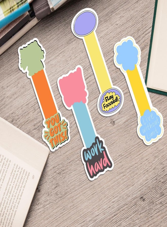 Rays Of Ink Magnetic Bookmarks | Set of 4 Magnetic Page Markers | Page Markers for Stationery Lovers | Gift for Students, Adults and Book Readers (Quote_Shape) - Image 3