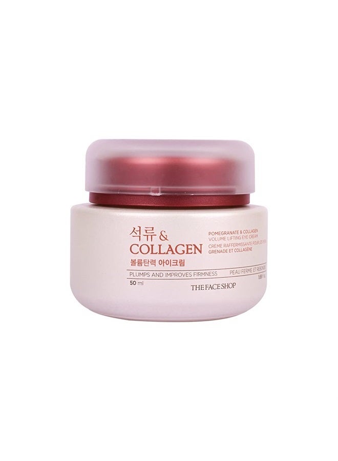 THEFACESHOP كريم العين برمان وكولاجين من ذا فيس شوب | كريم عين خفيف للغاية لرفع وشد وإشراق بشرة العين | تقليل الهالات السوداء | ترطيب عميق لمنطقة تحت العين، 1.69 أونصة سائلة - Image 1