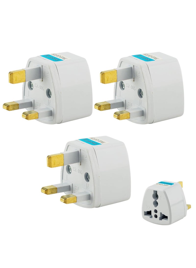 HI PLASST PINS N PLUGS HiPLASST 3pcs UKLondonGType Power Converter Universal Travel Adapter TypeG Plug Adapter for Indian Pins for England Dubai Hong Kong Ireland Wales Scotland Perfect for Laptop Camera  - Image 1