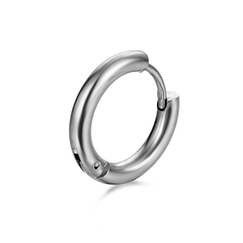 Generic Cross-border earrings female titanium steel simple ear buckle ear ring electroplating clothing accessories earrings earrings manufacturers wholesale  - Image 5