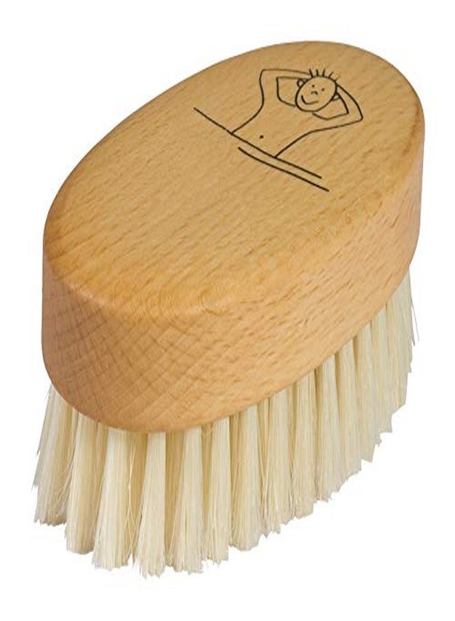 Redecker Natural Pig Bristle Children's Massage Brush with Waxed Beechwood Handle, 3-3/4-Inches - Image 1