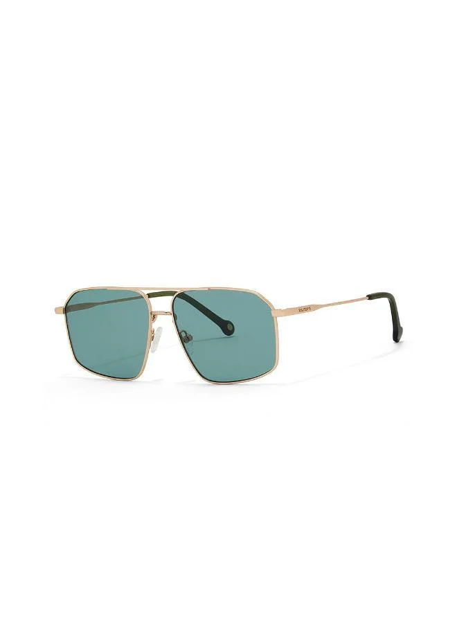 30Sundays Ancient,Men Sunglasses, Geometric Sunglasses, UV Protection: UV400 (Gold,Green)