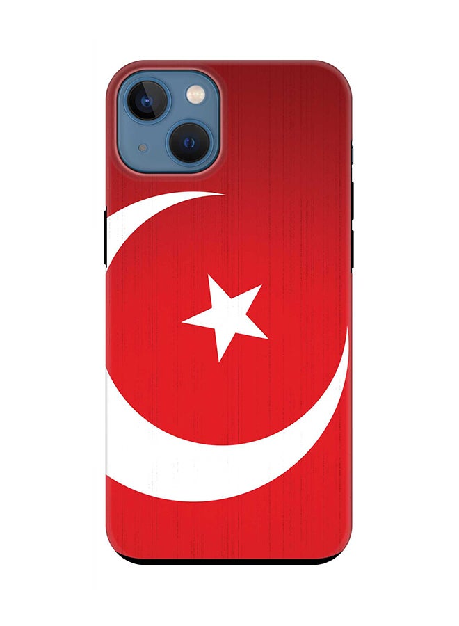 Stylizedd Tough Pro Series Case for Apple iPhone 14 Dual Layer hybrid PC & TPU Customized Mobile Cover Shield with inner TPU protection Matte Finish - Flag Of Turkey