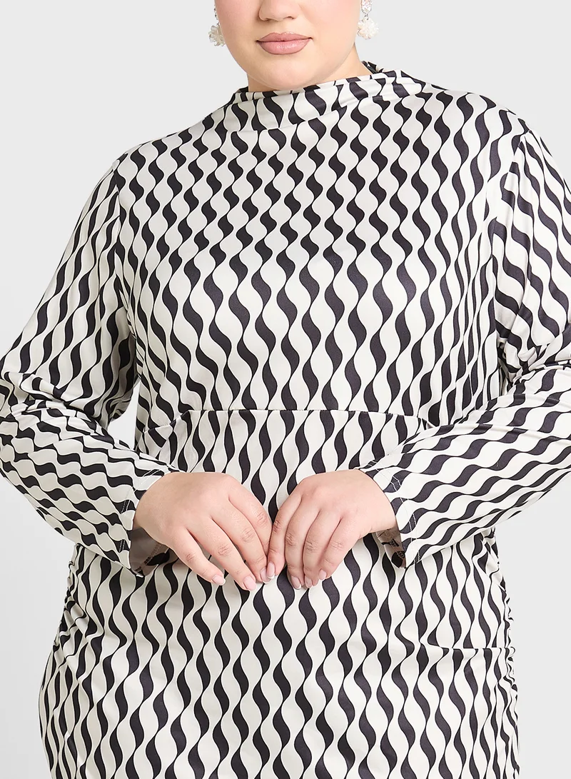 Ginger Plus Geometric Print Dress