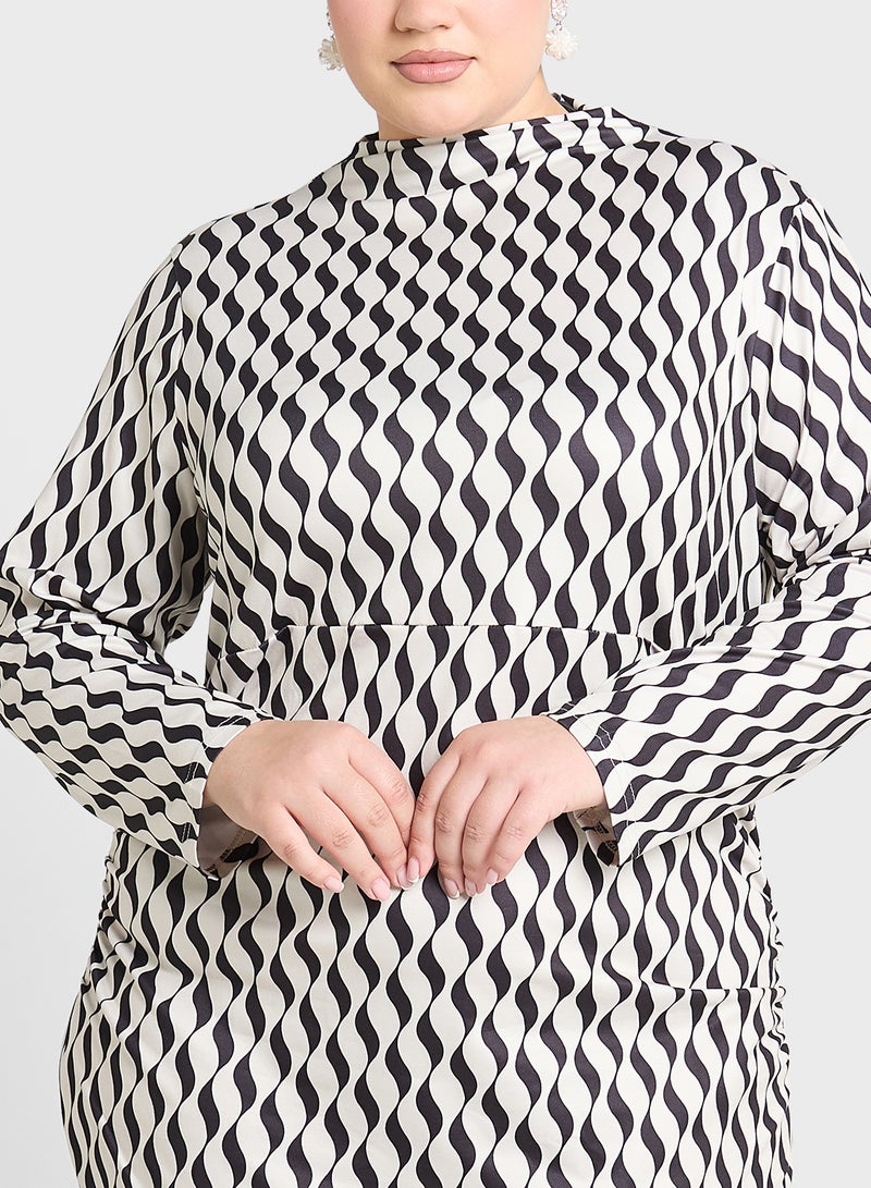 Ginger Plus Geometric Print Dress - Image 3