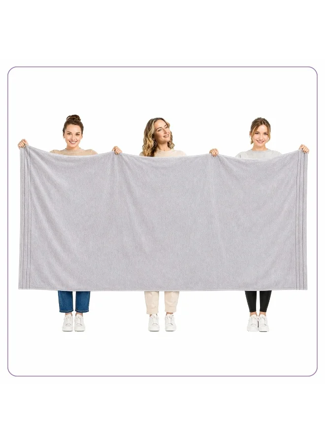 Donetella Bath Sheet (1 Piece, 90 X 180 cm) - Microfiber 330 GSM - Ultra Soft & Highly Absorbent Quick Dry Large Bath Towel, Lightweight Solid Bath Sheet for Bathroom, Gym, Spa & Travel.