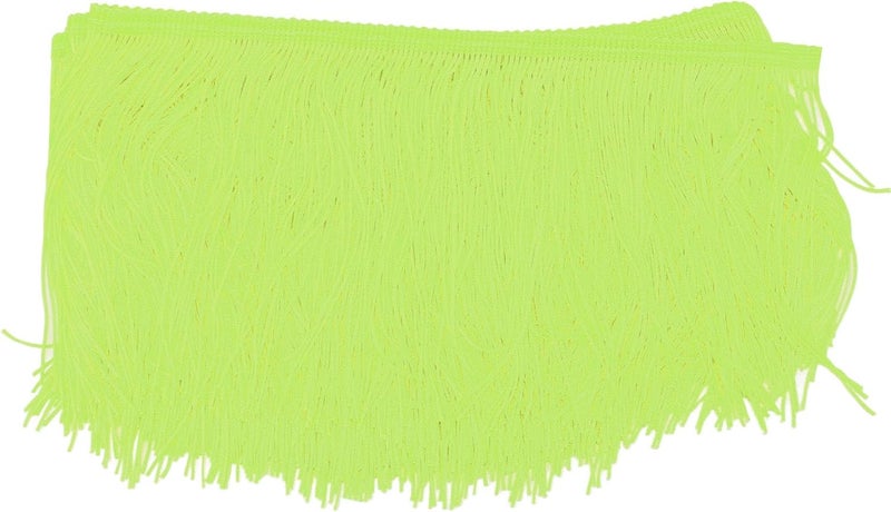 Fringed Tassel Table Skirt, Long Soft Brightly Colored Table Cloths, Hand - Cut Anti - Wrinkle Polyester Fabric with DIY Craft Potential, Perfect for Baby Shower Birthday Holiday P (Fluorescent Green) - Image 4