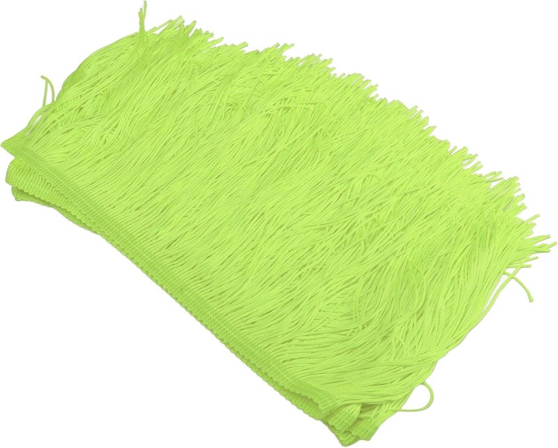 Fringed Tassel Table Skirt, Long Soft Brightly Colored Table Cloths, Hand - Cut Anti - Wrinkle Polyester Fabric with DIY Craft Potential, Perfect for Baby Shower Birthday Holiday P (Fluorescent Green) - Image 2