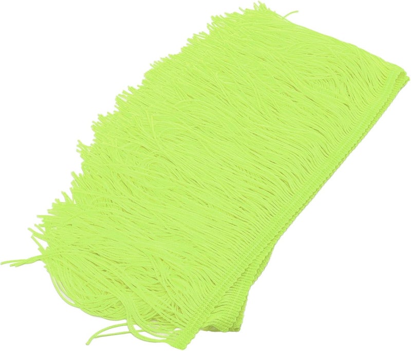Fringed Tassel Table Skirt, Long Soft Brightly Colored Table Cloths, Hand - Cut Anti - Wrinkle Polyester Fabric with DIY Craft Potential, Perfect for Baby Shower Birthday Holiday P (Fluorescent Green) - Image 3