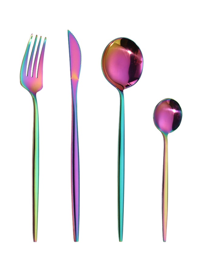4-Piece Stainless Steel Cutlery Set Multicolour - Image 1
