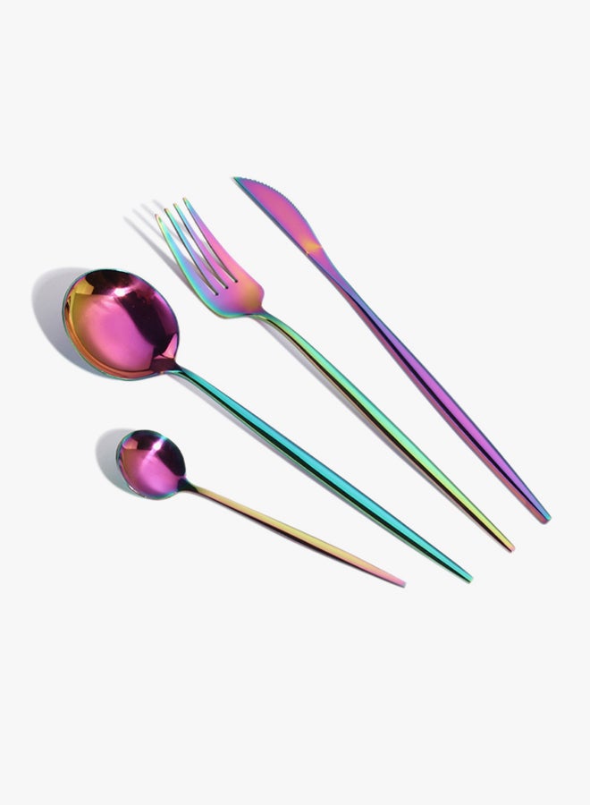 4-Piece Stainless Steel Cutlery Set Multicolour - Image 3