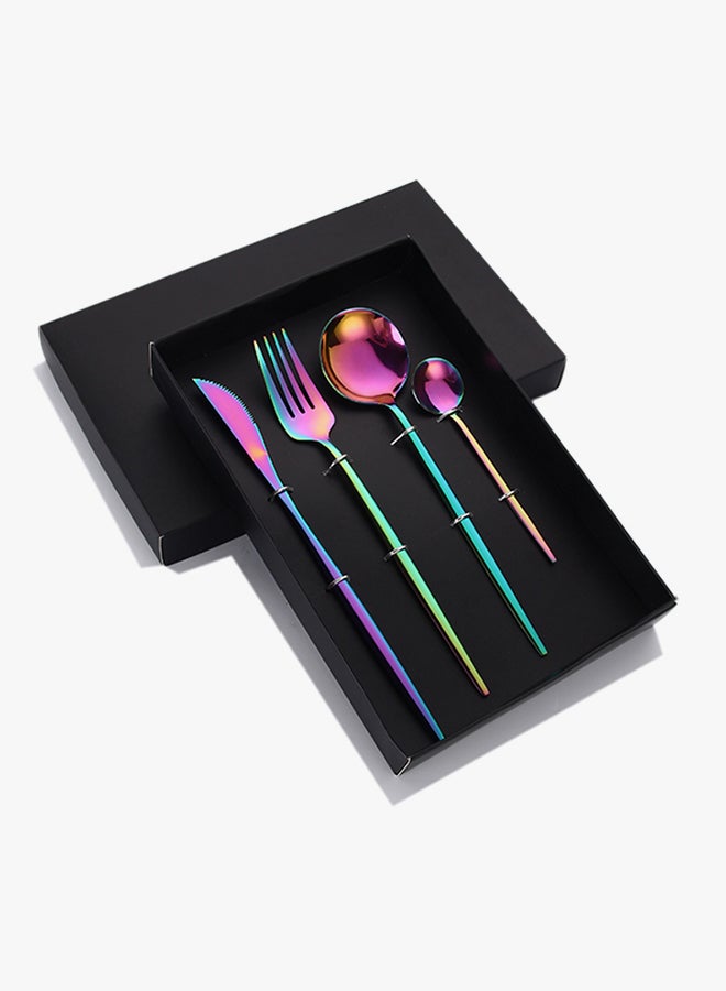 4-Piece Stainless Steel Cutlery Set Multicolour - Image 2