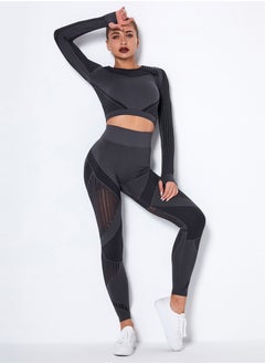 Loquat Sports Fitness 2-Piece Set Dark Grey  - Image 1