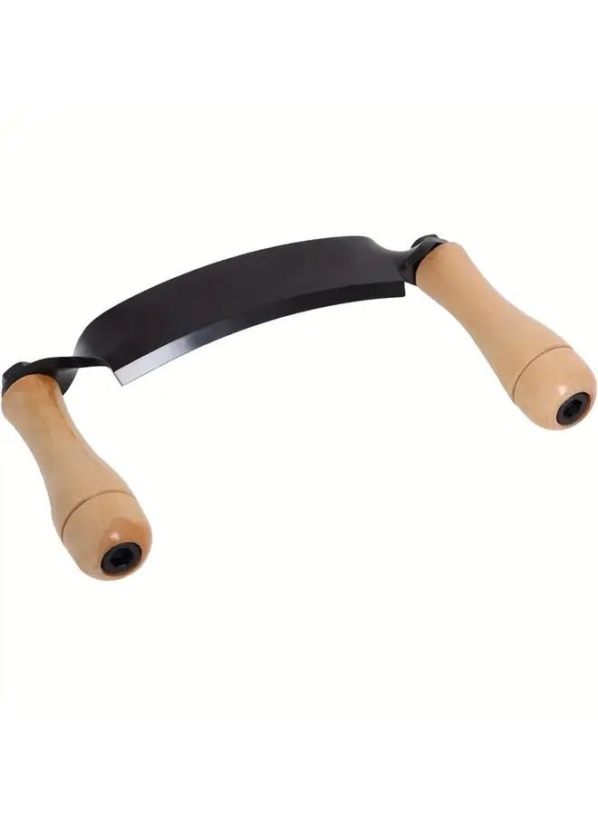 8 Inch Curved Draw Shave Knife Ultra Sharp Steel Blade Ergonomic Wooden Handles Woodworking - Image 4