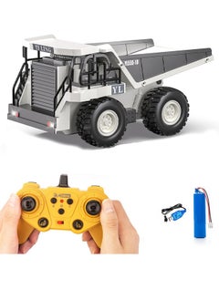 JoyousSto Remote Control Dump Truck with light White RC Dump Truck Toys Construction Vehicle with Rechargeable Battery for Kids Boys Ages 5 age+  - Image 2