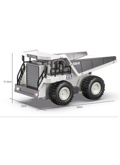 JoyousSto Remote Control Dump Truck with light White RC Dump Truck Toys Construction Vehicle with Rechargeable Battery for Kids Boys Ages 5 age+  - Image 3